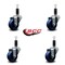 Service Caster 3'' Solid Poly Wheel Swivel 1-1/8'' Expanding Stem Caster Set, 4PK SCC-EX20S314-SPUS-118-4 - alternate 3